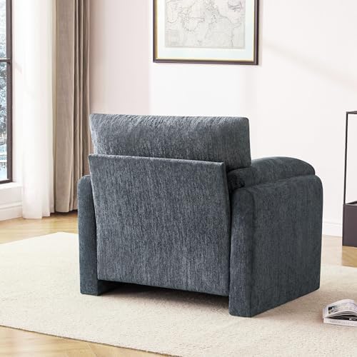 Howjoe Accent Chair for Living Room, Oversized Reading Armchair, Blue