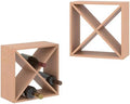 JAXPETY Stackable Wine Rack 48 Bottle Liquor Display Storage Cube Free Standing Floor Wine Cabinet for Cellar & Kitchen