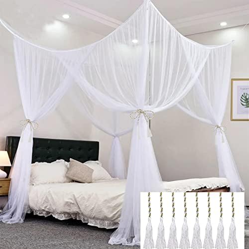 Bed Canopy Curtains Mosquito Net Bed Canopy for Full Queen King Size Bed