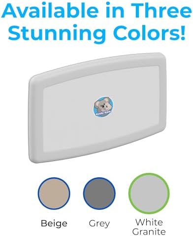 Koala Kare Surface-Mounted Horizontal Baby Changing Station, Model KB300-05 (White Granite)