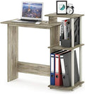 Furinno EFFICIENT Desk, 28.6" Wide Gaming Desk with 3 Open Side Shelves, Laptop Notebook Computer Desk, Office Desk for Home Office, Study Room, Dorm, Bedroom, Sonoma Oak