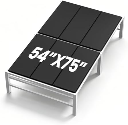 54x75'' Full Size Folding Bunkie Board, Black Under Mattress Support Board