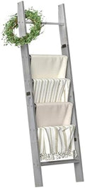 Blanket Ladders for the Living Room, Blanket Holder 6-Tier Grey