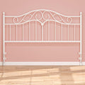 Weehom King Size Headboard Only, Vintage Metal Headboard for King Bed White