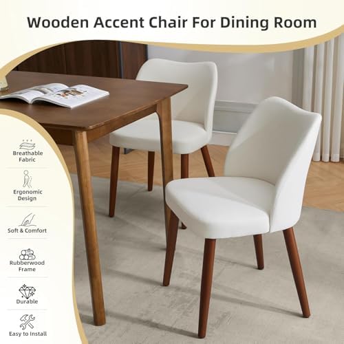 GarveeHome Wooden Dining Chairs Set of 4,Farmhouse Kitchen Chairs