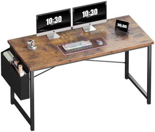 OLIXIS Computer Desk, 55 Inch Gaming Desks for Home Office Small Spaces