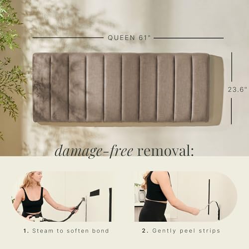Hearth & Harbor Wall Mounted Queen Headboard Only, Bed Headboard Queen Size