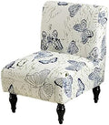 Eco-Ancheng Armless Chair Slipcover Removable Armless Accent Chairs Covers Washable Armless Slipper Chair Slipcover Printed Armless Chair Furniture Protector Covers for Living Dining Room Hotel