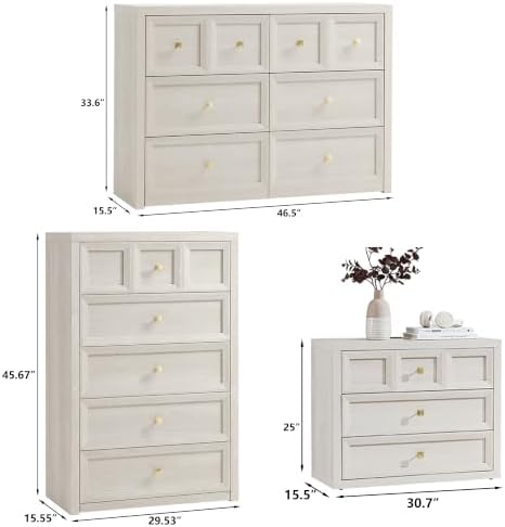 Dresser and Nightstand Sets 6 Piece for Bedroom Set Furniture