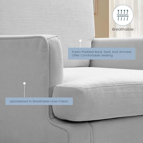 Kromax Accent Chair for Living Room Set of 2, Modern Reading Chair, Grey