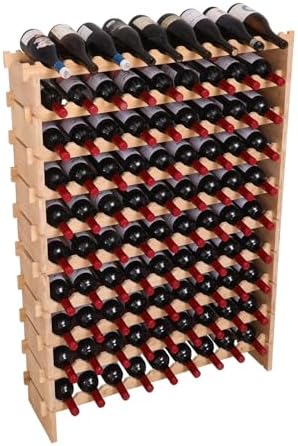 90 Bottle Stackable Storage Modular Wine Rack Cabinet Bamboo freestanding Floor Wine Holder Display Shelves