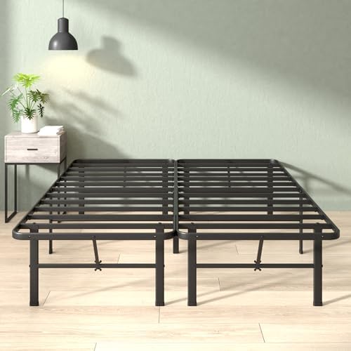 Zinus 14 Inch Rumi Metal Bed Frame, No Box Spring Needed, Black, Full