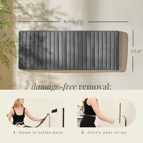 Hearth & Harbor Wall Mounted King Headboard Only, Bed Headboard King Size