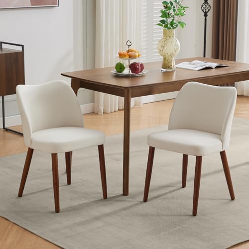 GarveeHome Wooden Dining Chair Set of 4 Upholstered Fabric Dining Chair