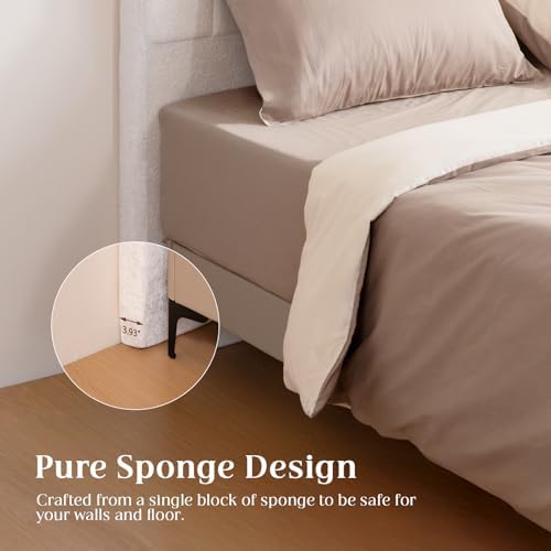 King Headboard, Beige Upholstered Headboard for Bed, No Assembly