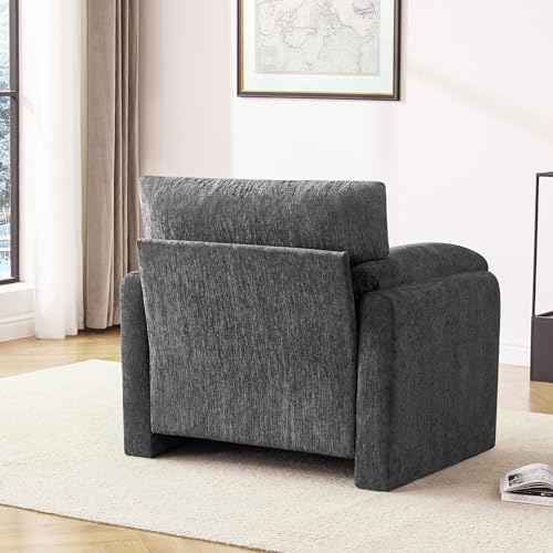 Howjoe Accent Chair for Living Room, Oversized Reading Armchair, Gray