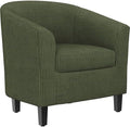 Topeakmart Corduroy Fabric Accent Chair, 300 lb Cap, Dark Green