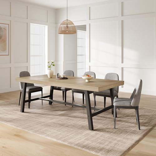 Garvee 71" Heavy Duty Kitchen Table, Modern Wood Dining Table, Natural