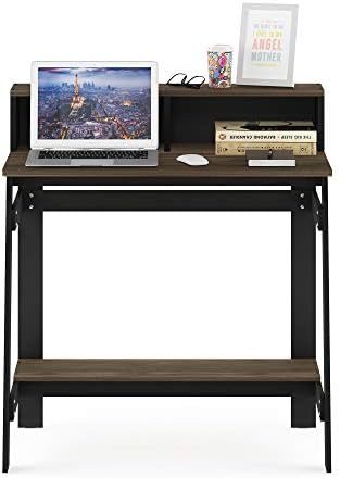 Furinno Simplistic A Frame Computer Desk, 17.9"D x 31.6"W x 35.5"H, Columbia Walnut