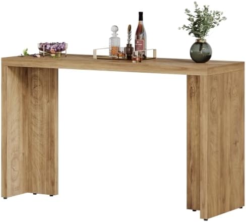 Tribesigns 55.12-Inch Long Bar Table, Farmhouse Counter Height Pub Table