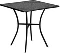 Flash Furniture 28" Square Patio Table, Black