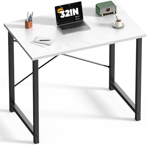 DUMOS 32 Inch Small Computer Desk, Gaming Desks for Home Office Bedroom