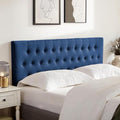 Upholstered Headboard California King, Adjustable Height 37''- 51'', Blue