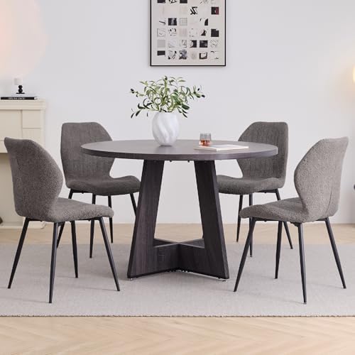 Round Dining Table Set for 4, Kitchen Table and Chairs