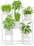 iDavosic.ly Plant Stand Indoor Outdoor, 6 Tier Iron Corner Shelf, White