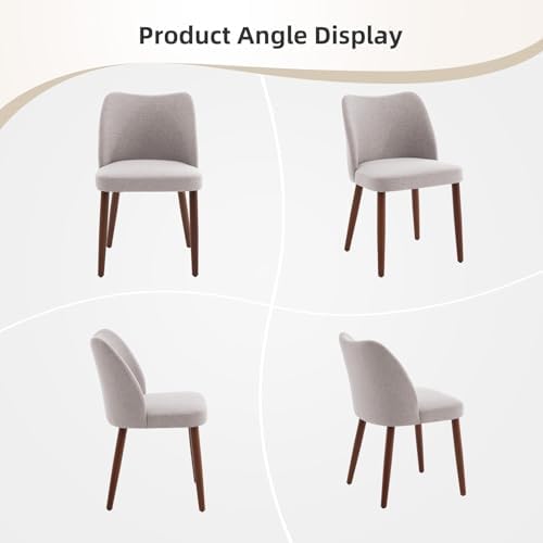 GarveeHome Dining Chairs Set of 4 with Cozy Backrest/Wooden Legs
