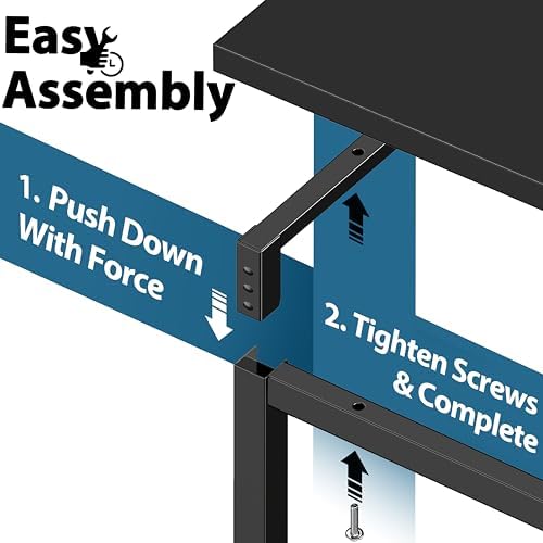 SHW Mission 32-Inch Home Office Computer Desk, Black