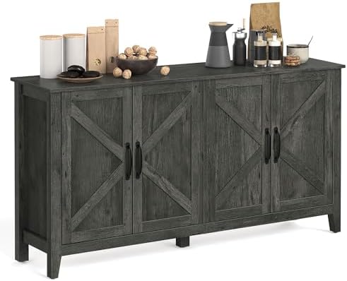 VASAGLE Buffet Cabinet, Coffee Bar, Adjustable Shelf