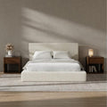 RECCI AirFrame Full Size Upholstered Bed Frame with Plush Padded Headboard