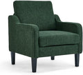 VINGLI Dark Green Accent Chair, Chenille Armchair for Living Room