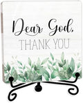 Modern Farmhouse Decor, Home Decor For Living Room, Boho Chic Aesthetic Shelf Decorations, Eucalyptus Christian God Acrylic Sign, Farmhouse Entryway Tv Stand Fireplace Coffee Table Decoration (12)