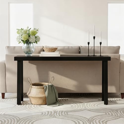 Plank+Beam Classic Console Table, 66 Inch, Black