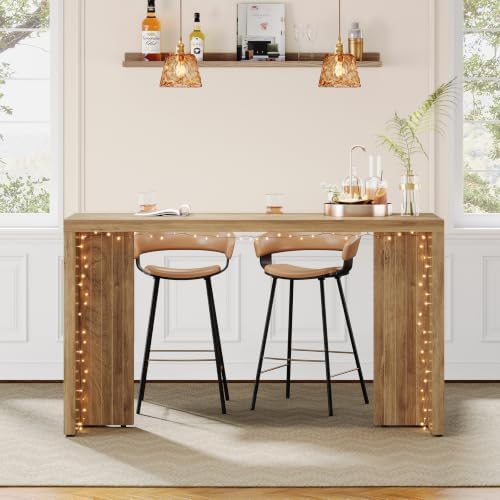 Tribesigns 55.12-Inch Long Bar Table, Modern Counter Height Pub Table