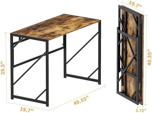 Elephance Folding Desk Writing Computer Desk for Home Office No-Assembly