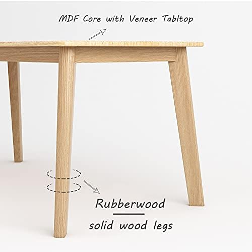 IOTXY Simple Wooden Writing Desk - 39" W PC Laptop Computer Table, Oak