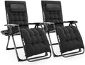 NEWBULIG Zero Gravity Chairs Set of 2 with Cup Holder Trays