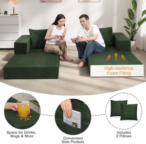 COMAX Queen Boneless Couch, 79" Futon Sofa Bed Couches for Living Room