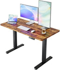 HUANUO 43x24 Inch Electric Standing Desk, Height Adjustable, Rustic Brown