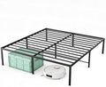 OLIXIS Queen Bed Frame, Heavy Duty Sturdy 18 Inch Metal Platform Bed with Storage Space, Sturdy Support Slats & Noise-Free, No Box Spring Needed, Easy Assembly