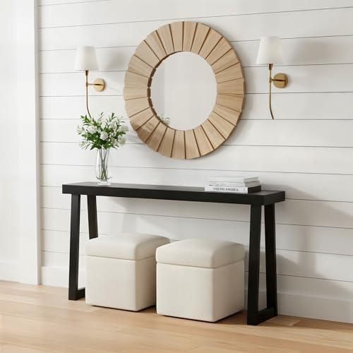 Plank+Beam Classic Console Table, 66 Inch, Black