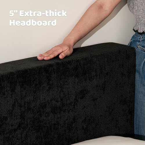 RECCI AirFrame King Size Upholstered Bed Frame with Plush Padded Headboard