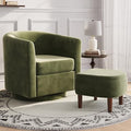 360° Swivel Accent Chair with Storage Ottoman