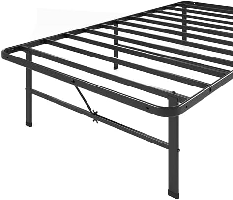 Zinus 14 Inch Rumi Metal Bed Frame, No Box Spring Needed, Black, Twin