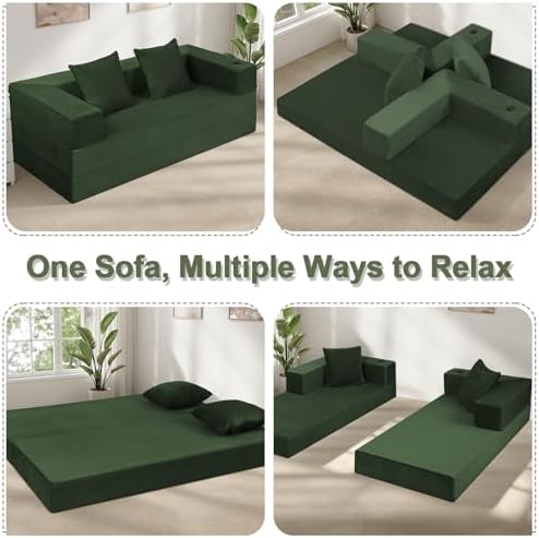COMAX Queen Boneless Couch, 79" Futon Sofa Bed Couches for Living Room