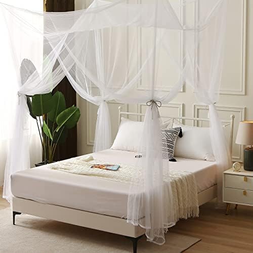 Bed Canopy Curtains Mosquito Net Bed Canopy for Full Queen King Size Bed