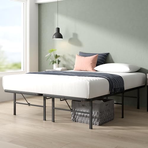 Zinus 14 Inch Rumi Metal Bed Frame, No Box Spring Needed, Black, Queen